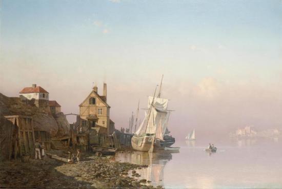 Low Tide, Evening, 1858 Artwork by Carl Johann Neumann
