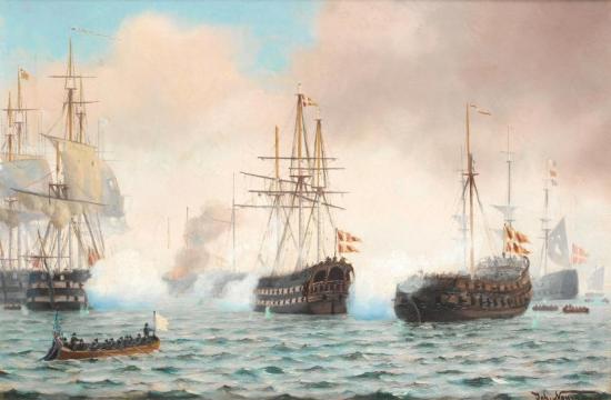 The Battle Of Copenhagen Dispatch, 1801 Artwork by Carl Johann Neumann