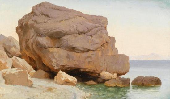 Rocks On The Shore Artwork by Carl Johann Neumann