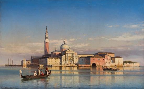 St. Giorgio Maggiore In Venice Artwork by Carl Johann Neumann