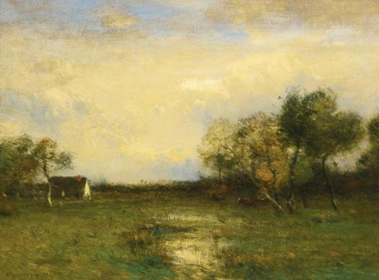 On The Low Lands (evening Landscape), 1893 Artwork by John Francis Murphy