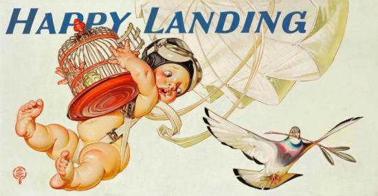Happy Landing, 1945 Artwork by Joseph Christian Leyendecker