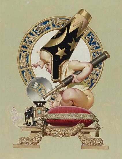 New Year's Baby, 1935 Artwork by Joseph Christian Leyendecker