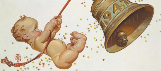 Ringing In The New Year, 1947 Artwork by Joseph Christian Leyendecker