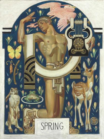 Spring, Apollo And Animals, 1929 Artwork by Joseph Christian Leyendecker