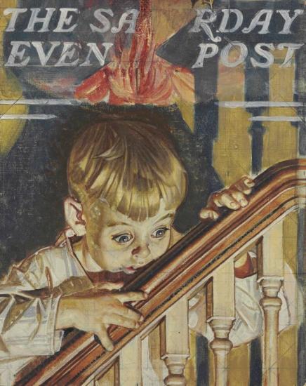 Study For Christmas Peek, 1939 Artwork by Joseph Christian Leyendecker