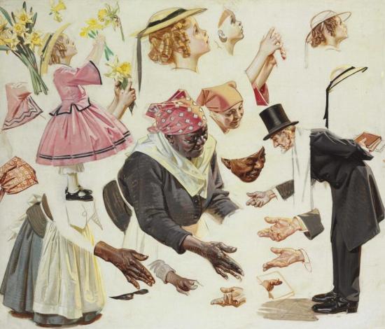 Study For Flowers For The President, 1937 Artwork by Joseph Christian Leyendecker