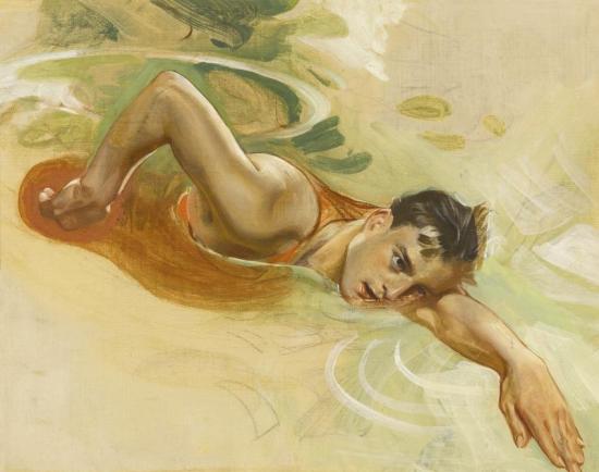 Study Of A Swimmer Artwork by Joseph Christian Leyendecker