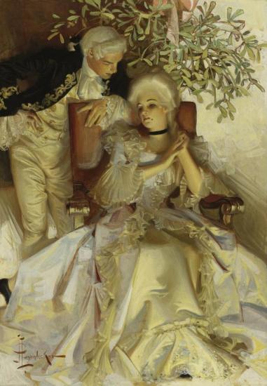 The Courtship, 1905 Artwork by Joseph Christian Leyendecker