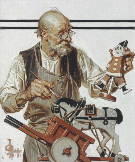 The Toymaker, 1920 Artwork by Joseph Christian Leyendecker