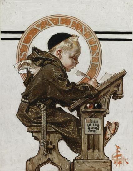Valentine's Day Cherub, 1918 Artwork by Joseph Christian Leyendecker