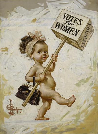 Votes For Women, 1911 Artwork by Joseph Christian Leyendecker