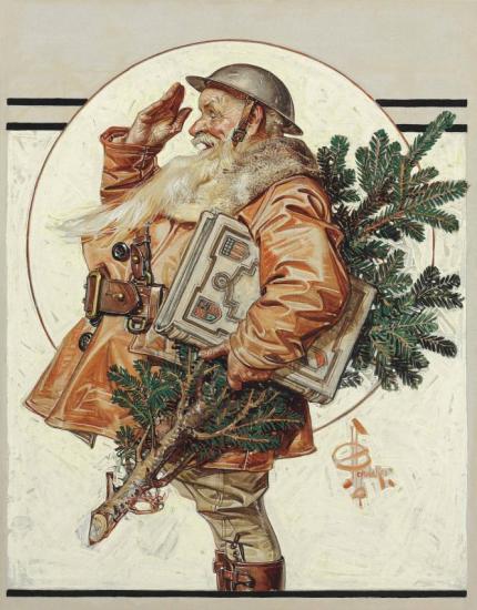 World War I Santa, 1918 Artwork by Joseph Christian Leyendecker