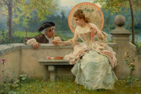 A Tender Moment In The Garden Artwork by Federico Andreotti