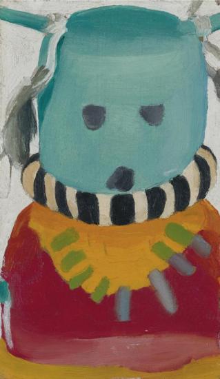 Blue-headed Indian Doll Artwork by Georgia O'keeffe