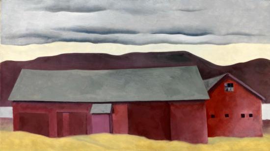 Lake George Barns Artwork by Georgia O'keeffe
