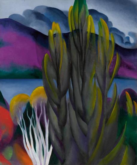 Lake George With White Birch, 1921 Artwork by Georgia O'keeffe