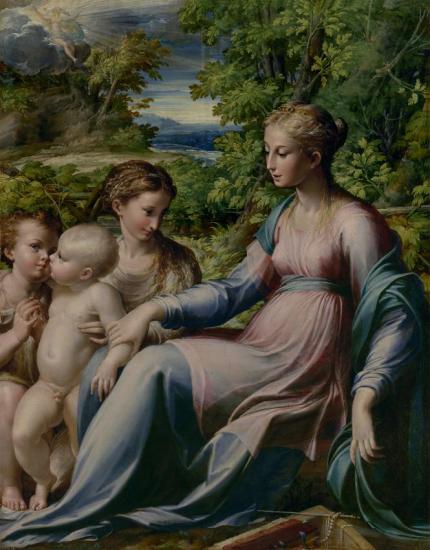 Virgin And Child With Saint John The Baptist And Mary Magdalene, 1535-1540 Artwork by Parmigianino