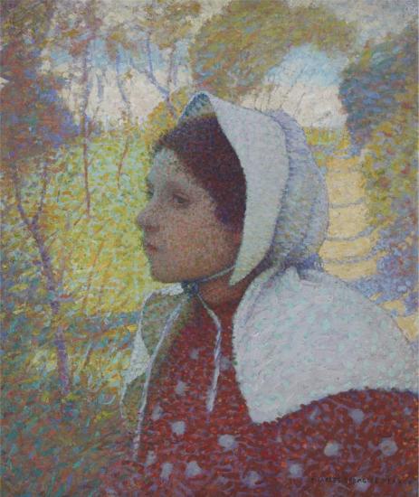 A Breton Girl, 1890 Artwork by Charles Sprague Pearce