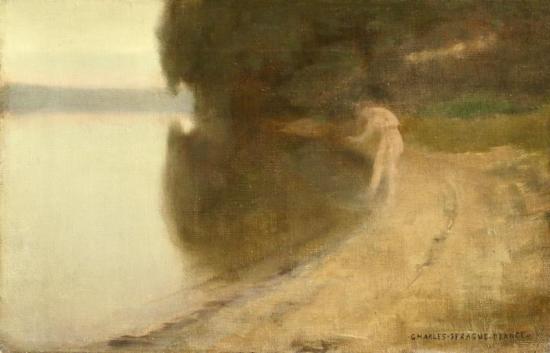 Bather By Lake, 1900 Artwork by Charles Sprague Pearce