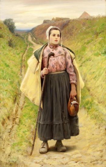 On The Path Artwork by Charles Sprague Pearce