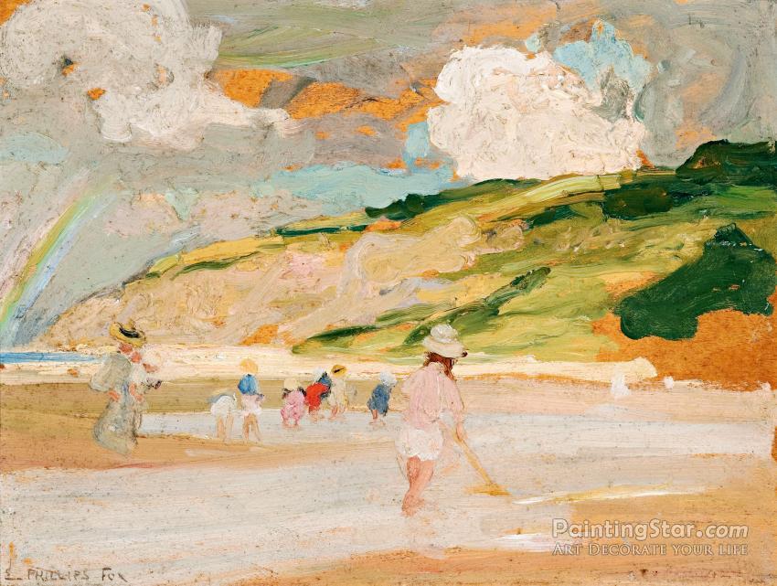 Beach Scene, 1908 Artwork by Emanuel Phillips Fox
