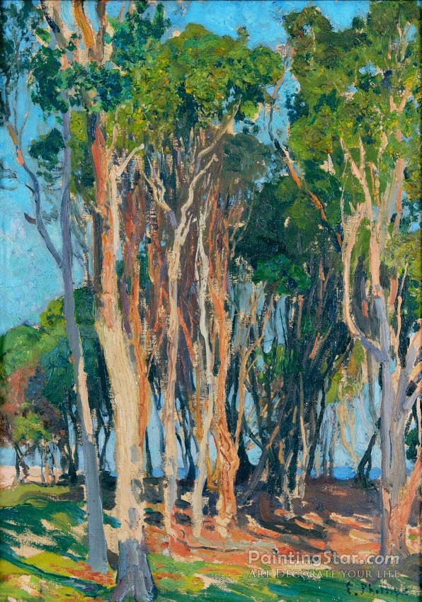 Gum Trees, 1898 Artwork by Emanuel Phillips Fox