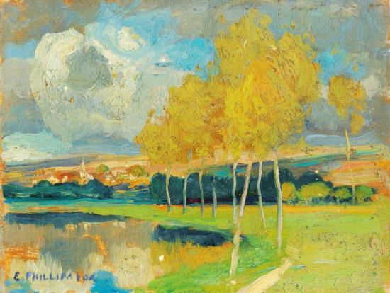 Landscape (front) Artwork by Emanuel Phillips Fox