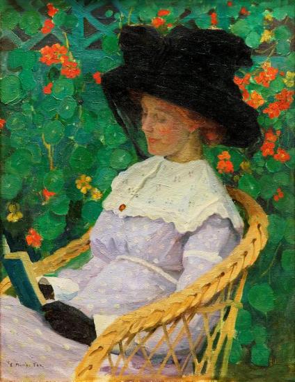 Nasturtiums, 1912 Artwork by Emanuel Phillips Fox
