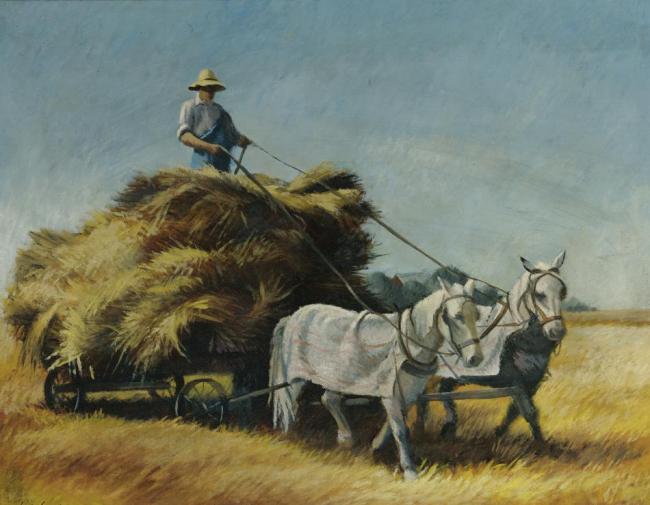 Collecting The Harvest, 1935 Artwork by Joe Jones