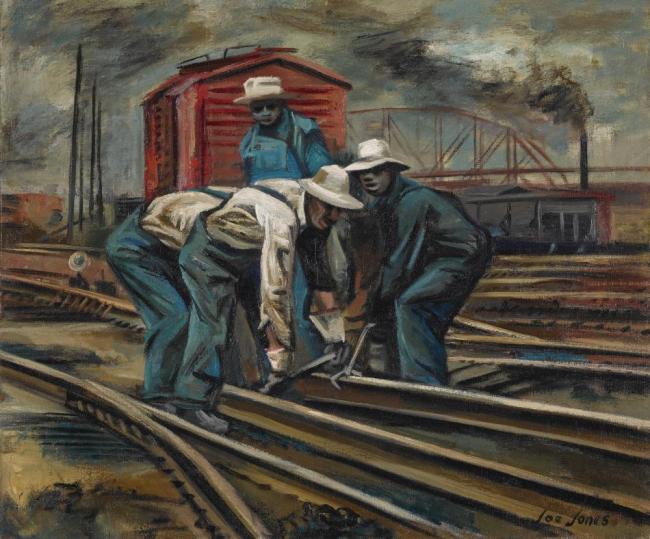 Railroad Workers, 1940 Artwork by Joe Jones