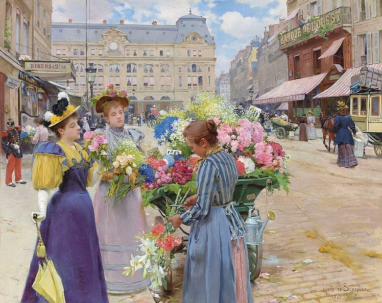 Paris - La Rue Du Havre, 1893 Artwork by Louis Marie De Schryver