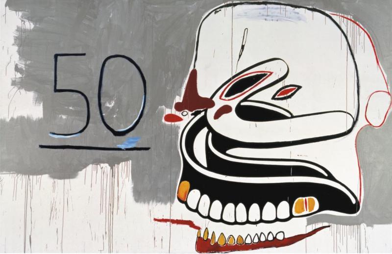 50 - Dentures Artwork by Jean Michel Basquiat