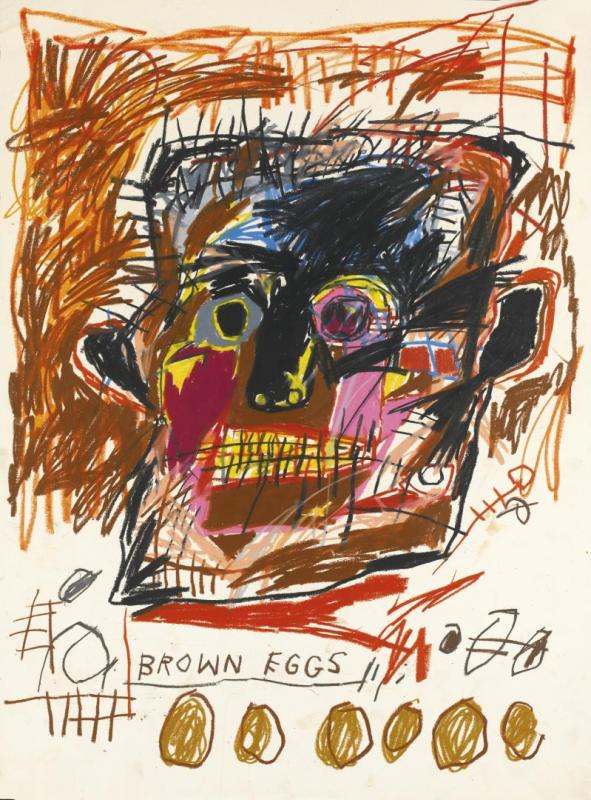 Brown Eggs Artwork by Jean Michel Basquiat