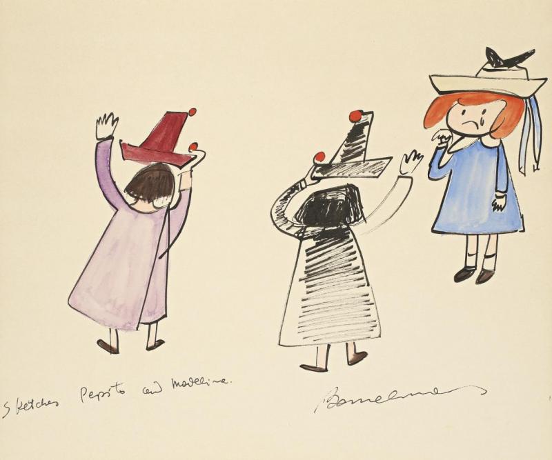 Sketches, Pepito And Madeline, Bemelmans, Ca. 1960 Artwork by Ludwig Bemelmans