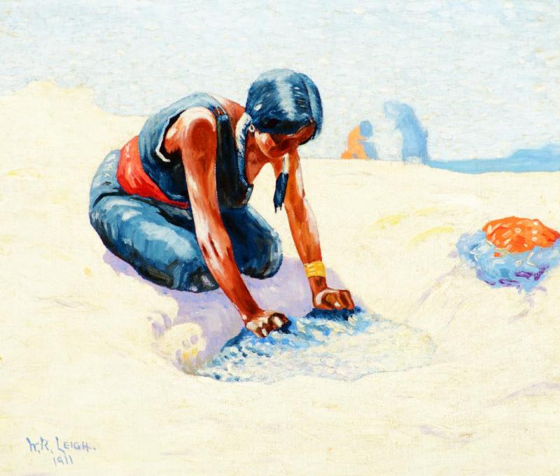 At The Water Hole, 1911 Artwork by William Robinson Leigh