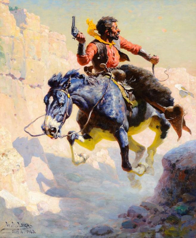 Dodging Lead, 1943 Artwork by William Robinson Leigh