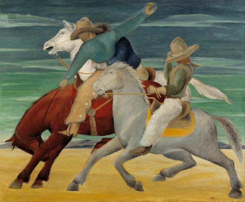 Rodeo Pickup Man, 1930 Artwork by Frank Mechau
