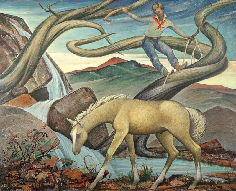 Dorik And His Colt, 1944 Artwork by Frank Mechau