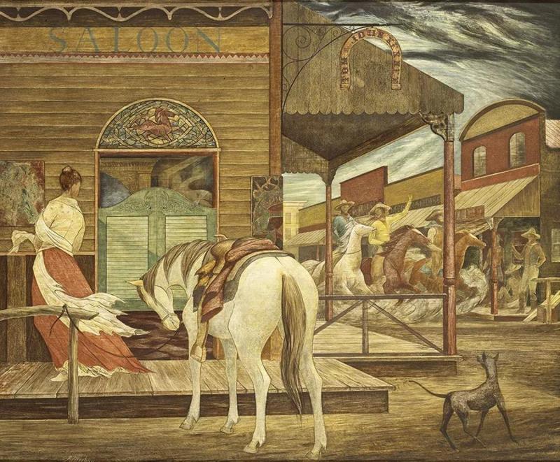 Saturday Pm, 1942 Artwork by Frank Mechau