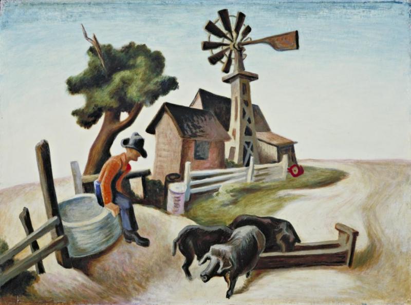 Homestead, 1934 Artwork by Thomas Hart Benton