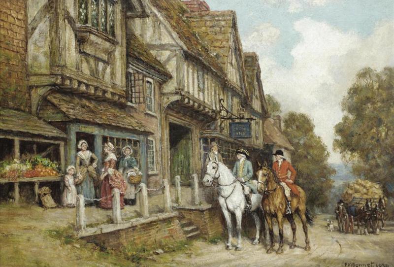 An Eye For A Petticoat, 1930 Artwork by Frank Moss Bennett