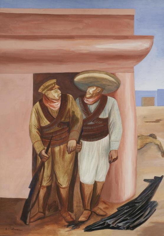 Mexican Soldiers Artwork by Jose Clemente Orozco