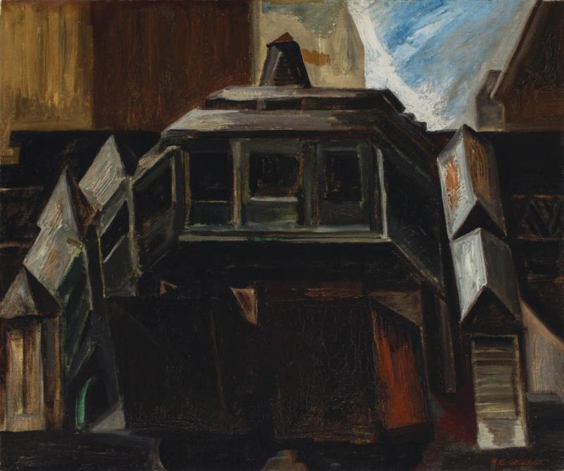 The Elevated, 1928 Artwork by Jose Clemente Orozco