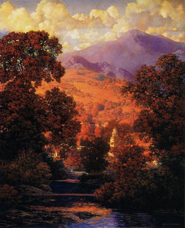 Sunlit Valley, 1947 Artwork by Maxfield Parrish