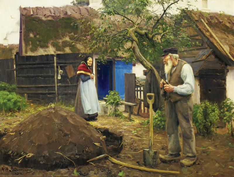 A Short Respite, 1914 Artwork by Hans Andersen Brendekilde