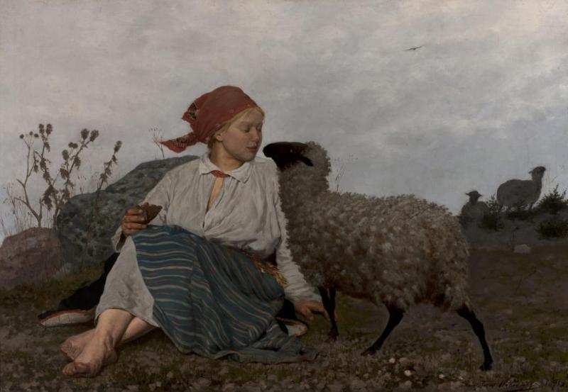 On The Pasture, 1875 Artwork by Stanisław Witkiewicz