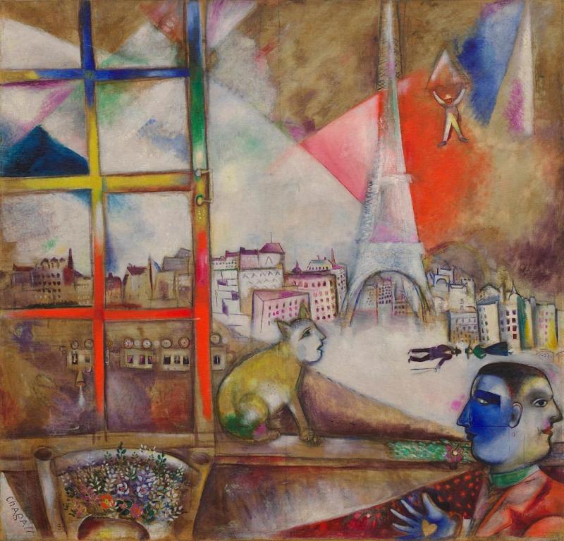 Paris Through The Window, 1913 Artwork by Marc Chagall