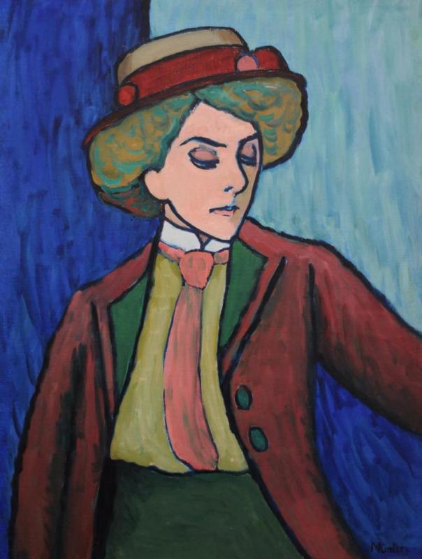 Portrait Of A Young Woman, 1909 Artwork by Gabriele Münter