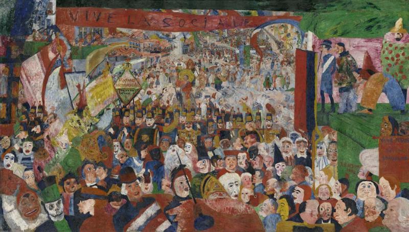 Christ's Entry Into Brussels In 1889 Artwork by James Ensor